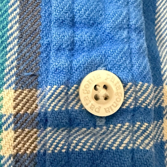 Patagonia Long-Sleeved FJord Flannel Shirt Organic Cotton Button Down Size 4 - Picture 4 of 5